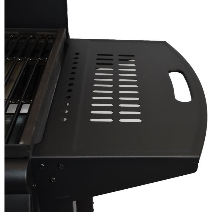 GRILL GARDEN Gas Barbecue - 4 Burners - Black - Protective Cover