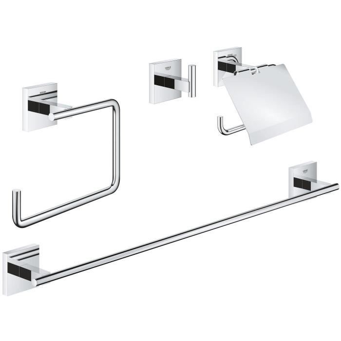 GROHE 4-in-1 Accessory Set, Chrome, Metal, Shower, 41115000