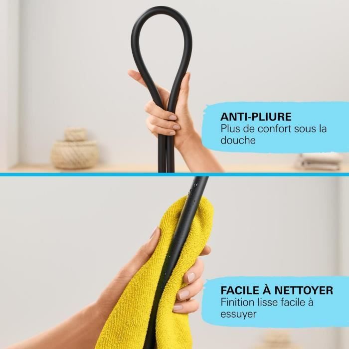 GROHE Vitalio Flex Shower Hose - 1.5 m - Kink-Resistant - Matte Black - 287412432