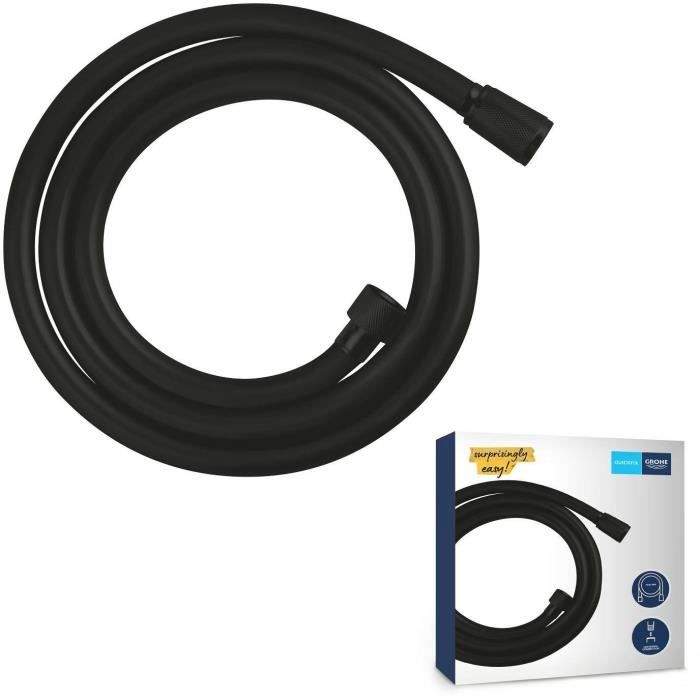 GROHE Vitalio Flex Shower Hose - 1.5 m - Kink-Resistant - Matte Black - 287412432