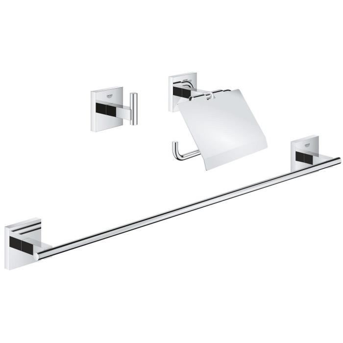 GROHE 3-in-1 Accessory Set - 41124000 - Start Cube - Chrome