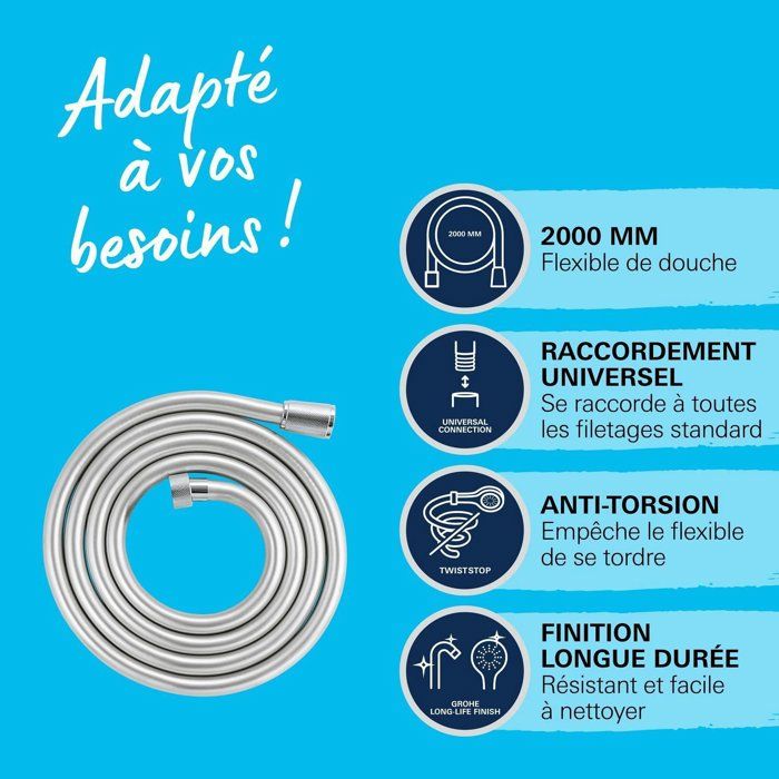 GROHE VitalioFlex 27507001 Shower Hose 2 m Chrome