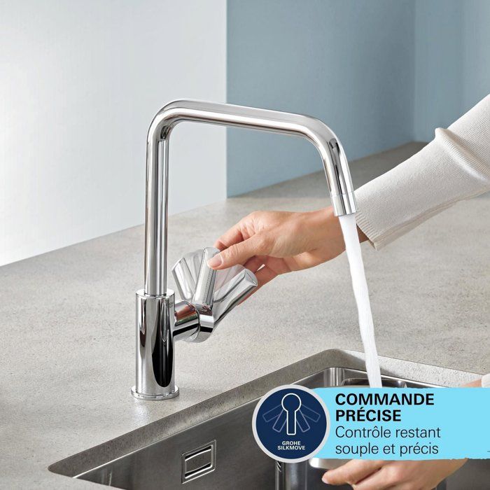 GROHE Start Kitchen Tap - Matte Black - Pull-Out Spray - 2 Spray Patterns
