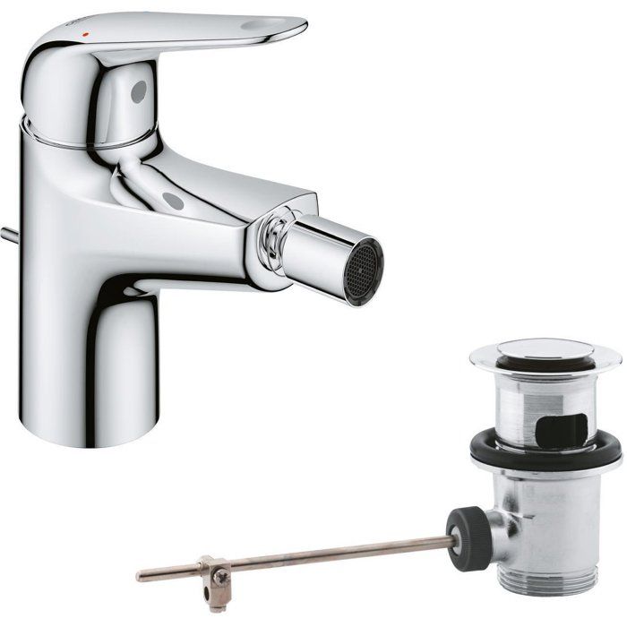GROHE Swift - Single-Lever Bidet Mixer Tap - 24332001 - Chrome - With Swivel Joint - Water Saving