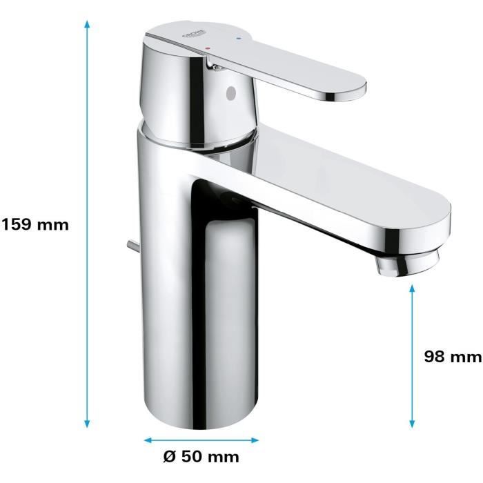 GROHE Get Basin Mixer Tap - Chrome - Water-Saving Aerator