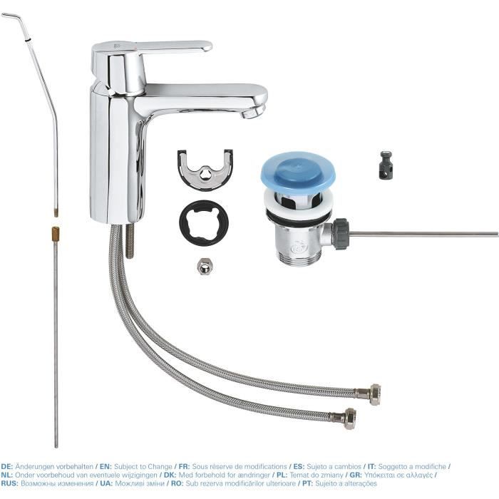 GROHE Get Basin Mixer Tap - Chrome - Water-Saving Aerator