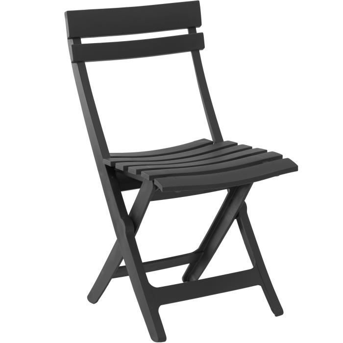 GRILL ME Miami Folding Chair - Anthracite - Weatherproof and Easy to Store