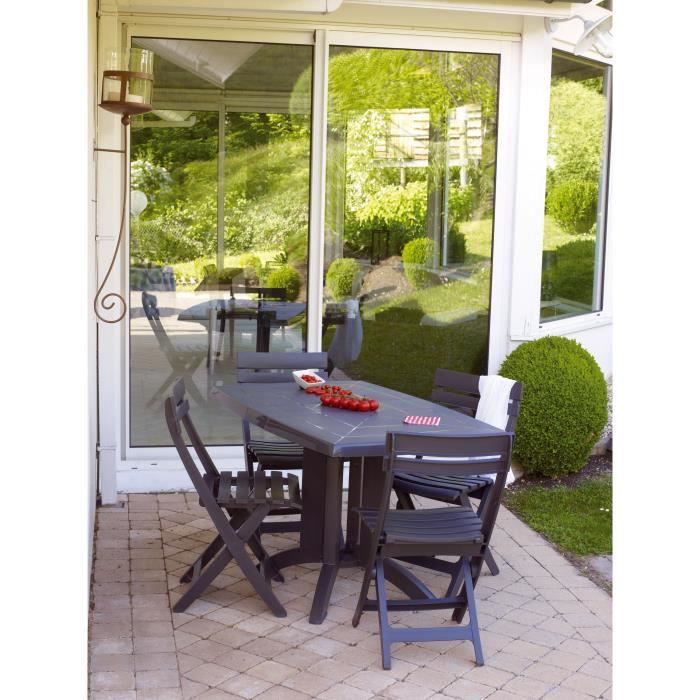 GRILL ME Miami Folding Chair - Anthracite - Weatherproof and Easy to Store
