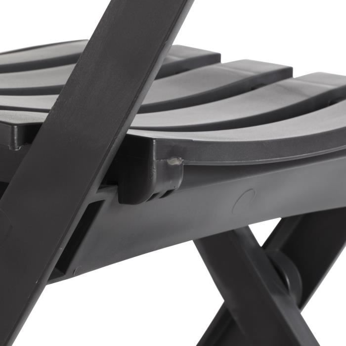 GRILL ME Miami Folding Chair - Anthracite - Weatherproof and Easy to Store