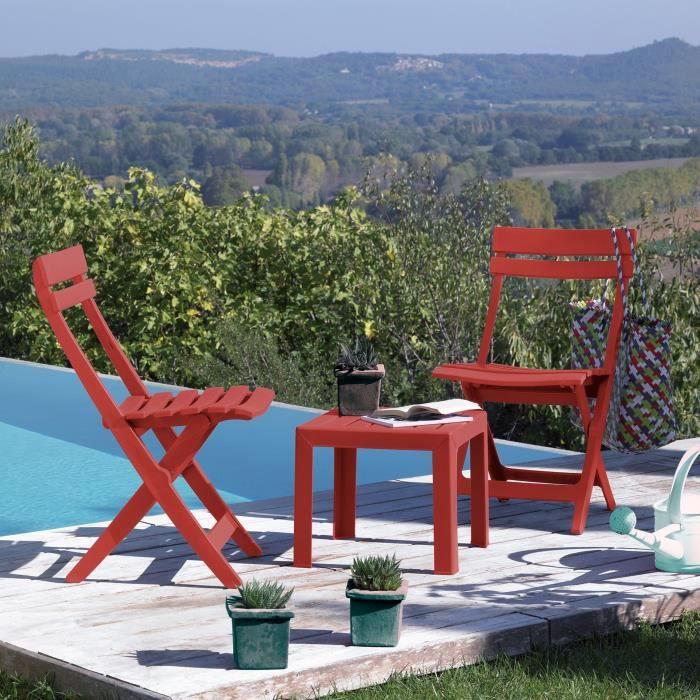 Chaise pliante - GROSFILLEX - MIAMI - Terracotta
