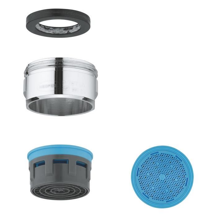 GROHE Aerator - Spare Part 13929000 - External Thread M 24 x 1 - Class A - Grey/Silver