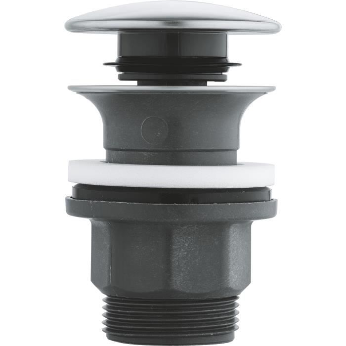GROHE Click-Clack Waste Fitting - Basin Clamping Diameter 63 mm - Chrome Metal