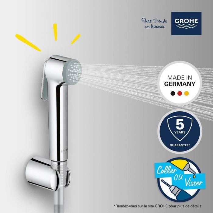 GROHE Vitalio Trigger Spray 30 Shower Set - Chrome - Wall Bracket Included 1-Jet