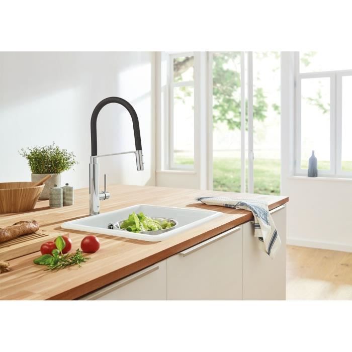 GROHE Concetto 31491000 Kitchen Mixer Tap, Professional Swivel Spout, 360° Rotation