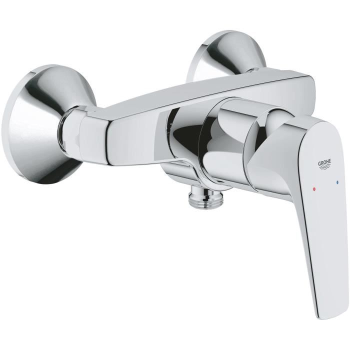 GROHE Start Flow Shower Mixer Tap, Single-Lever, Wall-Mounted, Chrome, 23771000