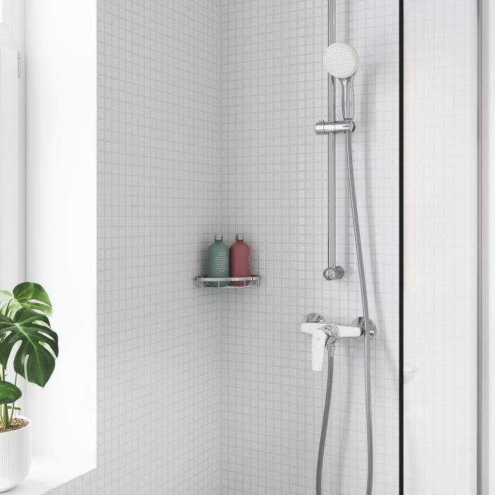 GROHE Start Flow Shower Mixer Tap, Single-Lever, Wall-Mounted, Chrome, 23771000