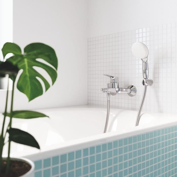 GROHE Start Flow Bath/Shower Mixer - Wall Mounted - Chrome - 23772000
