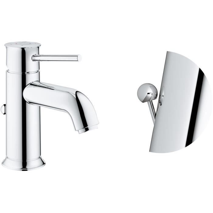 GROHE Start Classic Basin Mixer Tap, Single-Lever, Chrome, Size S, 23782000