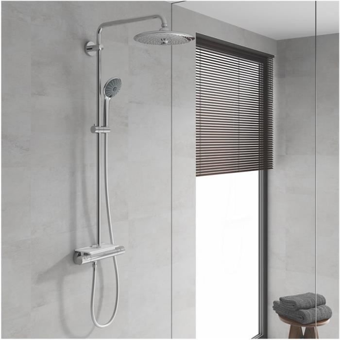 GROHE Vitalio Joy 260 Thermostatic Shower Column - 3-Jet Hand Shower - 26403001