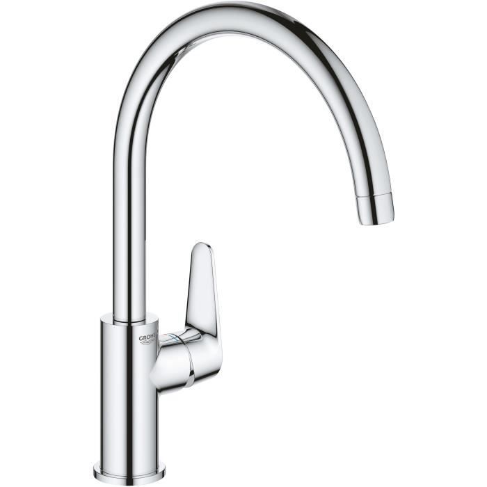 GROHE Kitchen Mixer Tap - Single-Lever - Gooseneck - Chrome - 31554001