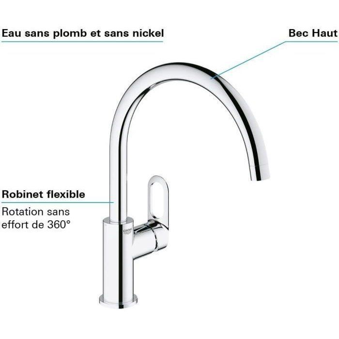 GROHE Kitchen Mixer Tap - Single-Lever - Chrome - 31555001