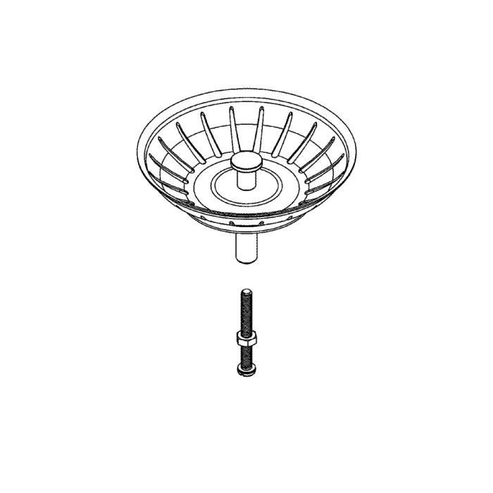 GROHE Sink Drain - Stainless Steel - Grid-Type - Internal