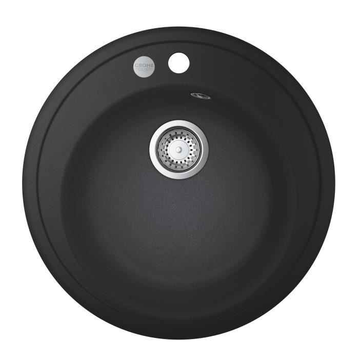 GROHE K200 Composite Sink - 1 Bowl - Inset - Black - Round