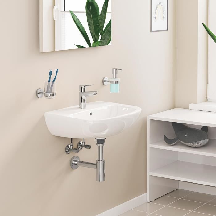 GROHE Start Edge Basin Mixer Tap, Single-Lever, Chrome, Size S, 23898001