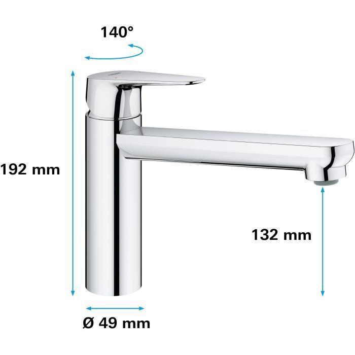 GROHE Kitchen Sink Tap - Water-Saving Aerator - Chrome - 31717000