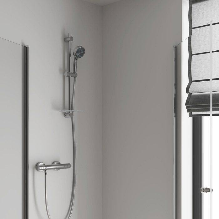 GROHE Precision Get Thermostatic Shower Mixer - Wall Mounted - Temperature Indicator - Integrated Filters