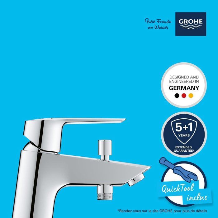 GROHE START Chrome Single-Hole Bath/Shower Mixer Tap - 23229002
