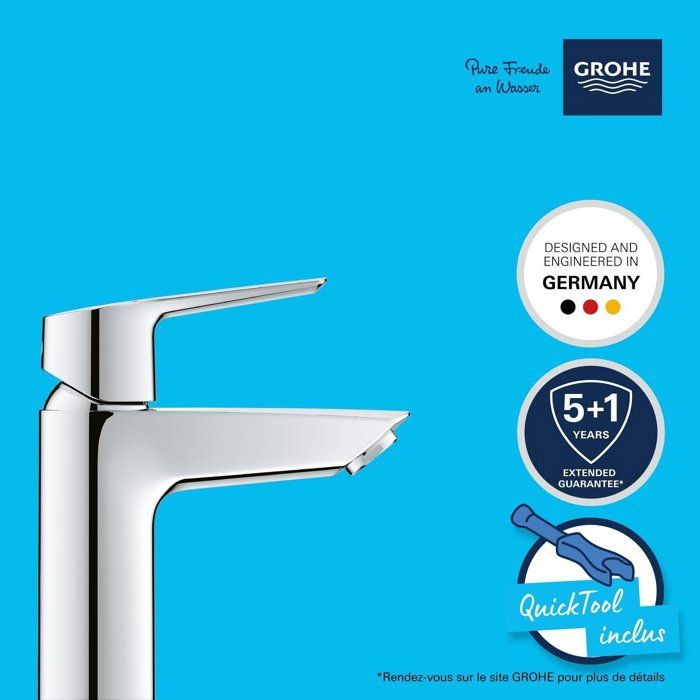 Grohe Quickfix Mixer Monocomande Lavabo Start, Size S, temperature limiter, 23550002