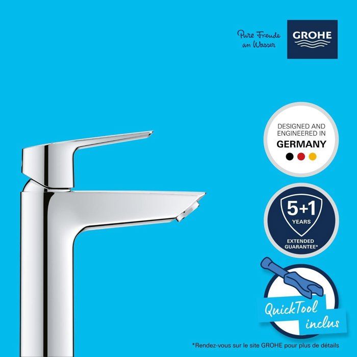 Mitigeur monocommande Lavabo GROHE - Taille M - Economie d'eau - Chromé