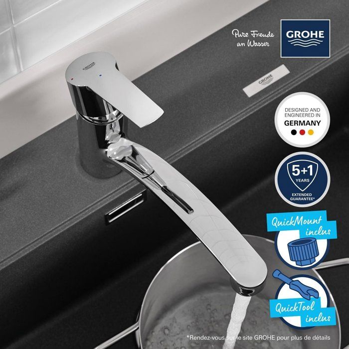 GROHE QUICKFIX Kitchen Tap - Single-Lever - Start - Chrome - 31138002