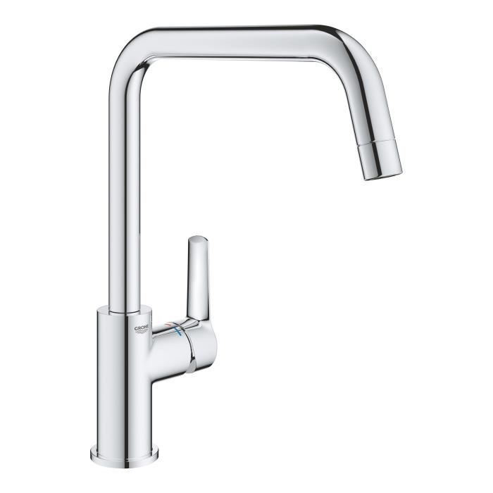 GROHE Single-Lever Kitchen Mixer Tap - Chrome - Swivel Spout - Water Saving