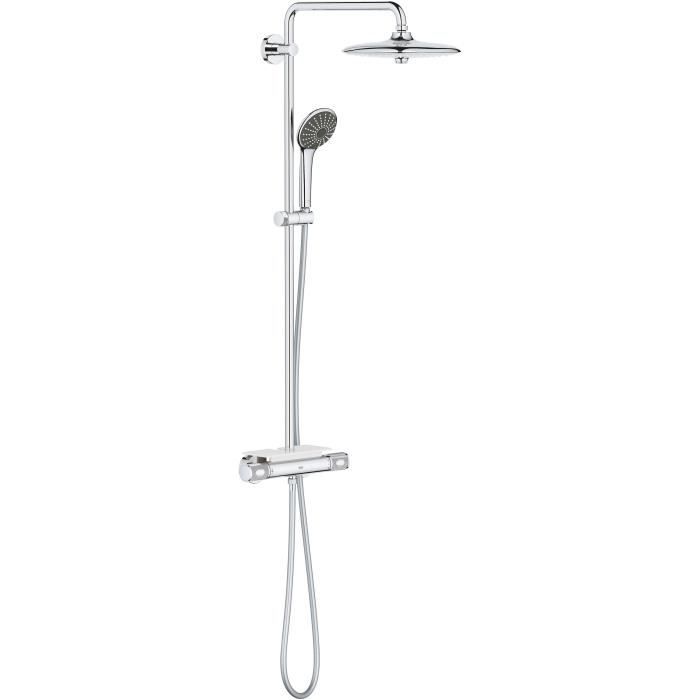 GROHE Vitalio Joy 260 Thermostatic Mixer Shower Column - Chrome - 26403002 3-jet