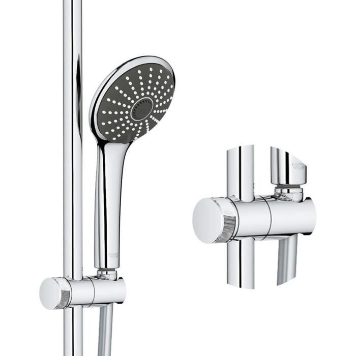 GROHE Vitalio Joy 260 Thermostatic Mixer Shower Column - Chrome - 26403002 3-jet