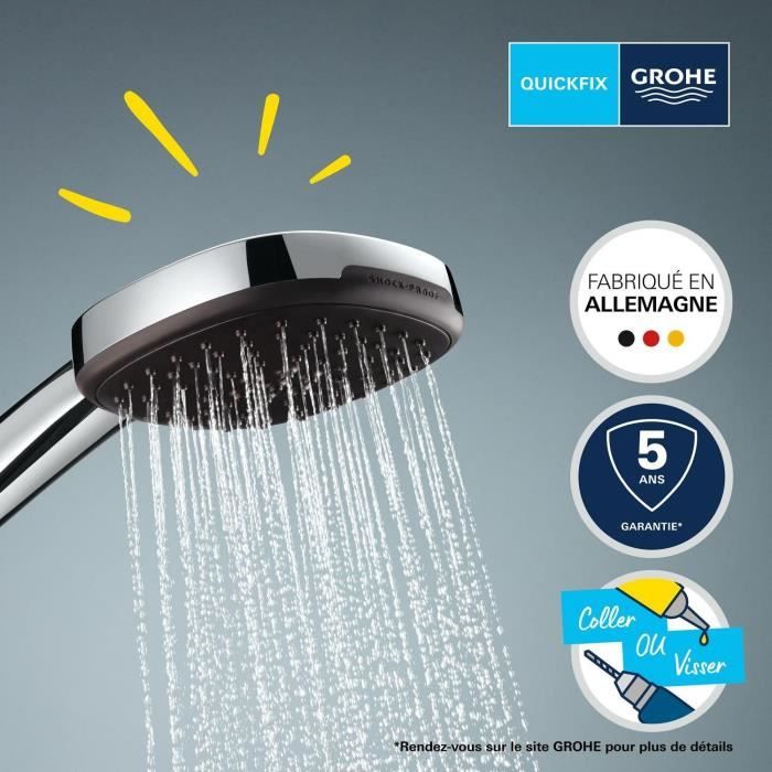GROHE Vitalio Comfort 110 Shower Set 26399001 - 2 Spray Shower Head - Chrome Finish 2-spray