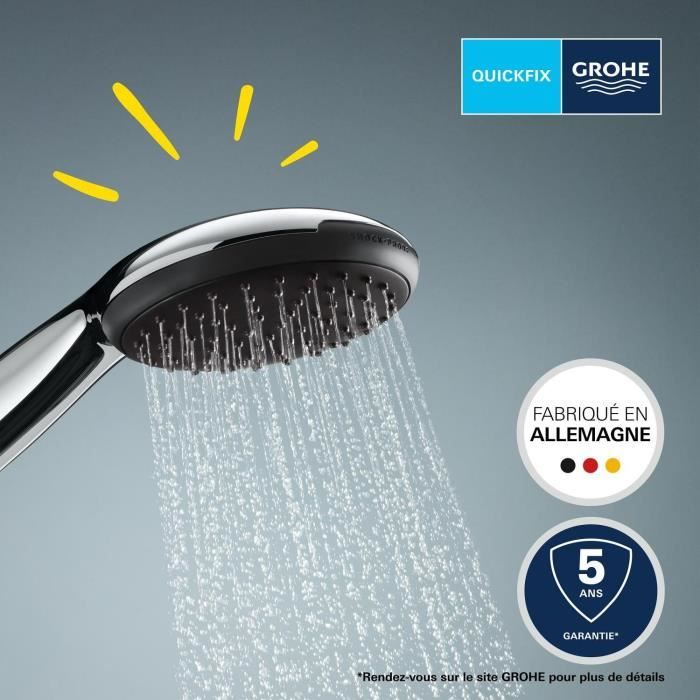 GROHE Vitalio Start 110 Shower Head 27940001 - Rain Spray - Chrome Finish