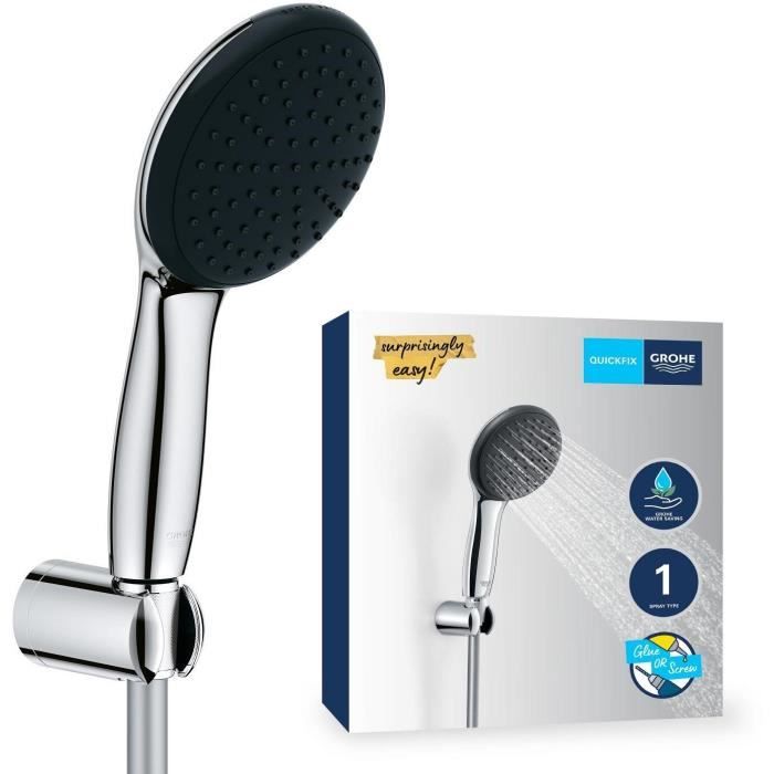 GROHE Vitalio Start 110 Shower Set 1-Jet Rain Head Holder 1.75 m Hose - Water Saving