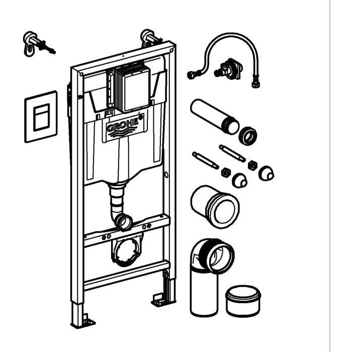 GROHE Solido 3-in-1 Toilet Pack - Installation Height 1.13 m - 38811KF0