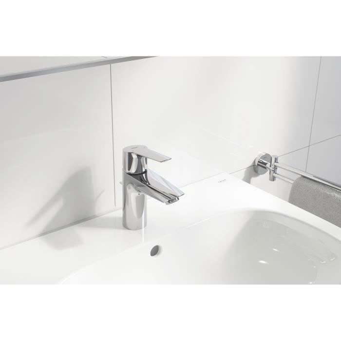 GROHE QUICKFIX Start Single-Lever Basin Mixer Tap - Chrome - Water Saving - Easy Installation