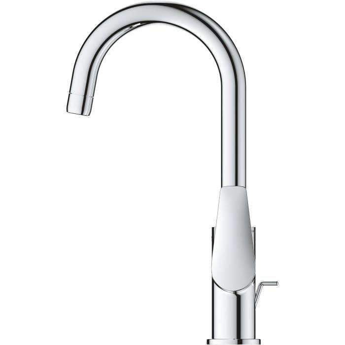 GROHE Single-Lever Basin Mixer Tap - Size L - Gooseneck - Chrome - Water Saving