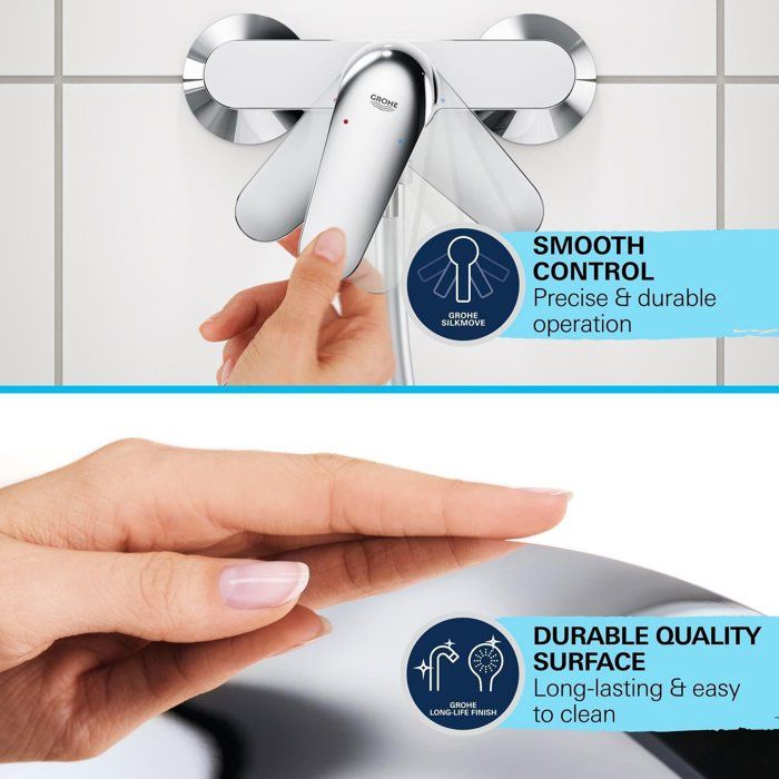 GROHE Start Bath/Shower Mixer - Automatic Diverter - Water-Saving - Chrome