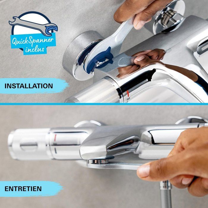 GROHE Start Bath/Shower Mixer - Automatic Diverter - Water-Saving - Chrome