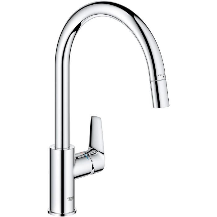GROHE StartEdge Kitchen Tap - High C-Shaped Spout - Chrome