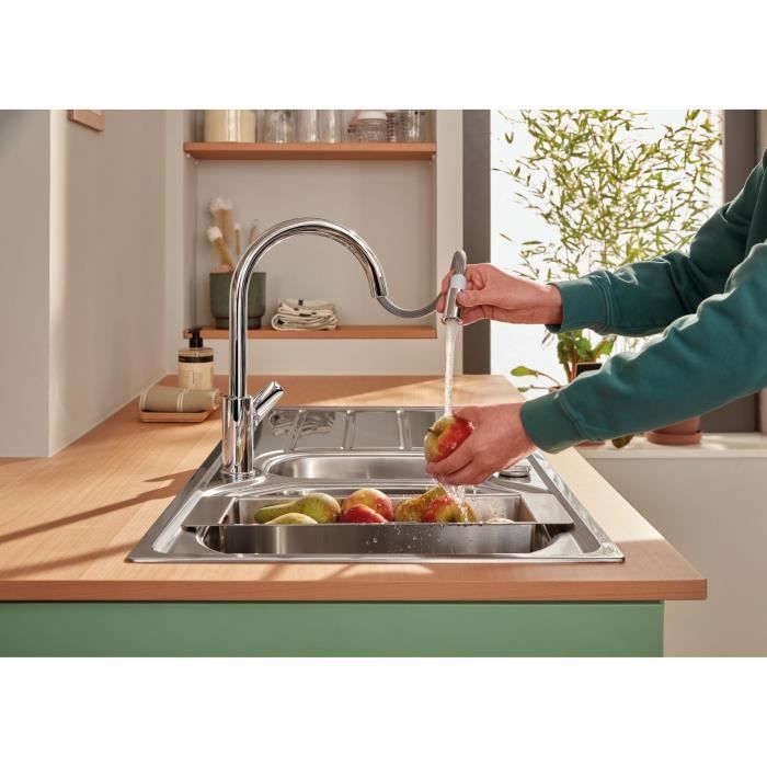 GROHE StartEdge Kitchen Tap - High C-Shaped Spout - Chrome