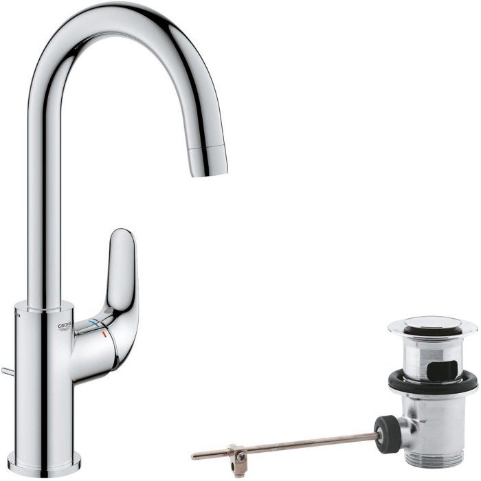 GROHE Swift Single-Lever Basin Mixer Tap - 24330001 - Chrome - Size L - High Spout - Water Saving