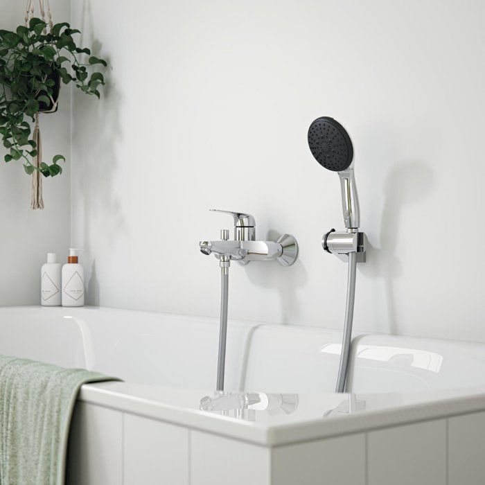 GROHE Swift Single-Lever Bath/Shower Mixer Tap - 24335001 - Chrome - Exposed Wall Mounting