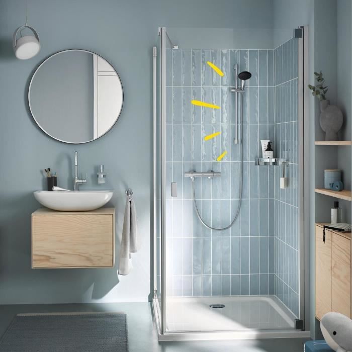 GROHE Shower Set with Thermostatic Mixer Single-Spray Head 60 cm Bar 1.75 m Hose - Model 34597001